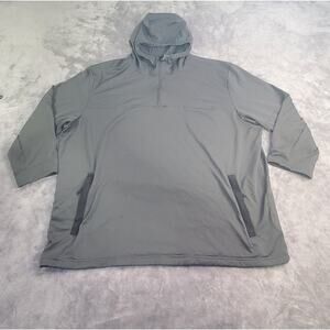 The North Face Sz 3XL Hoodie Pullover Mens Gray 1/4 Zip Long Sleeve Light C20-28